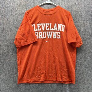 Cleveland Browns Shirt Mens Large Orange NFL Football Nike Mesh Practice Jersey
